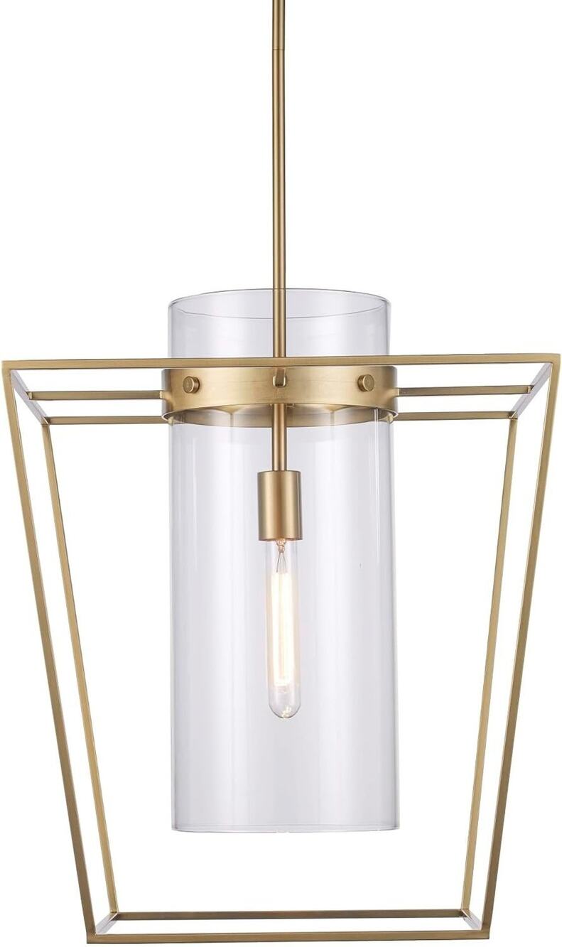 Trans Globe Lighting Nova 18" Pendant Light Antique Gold Glass Shade 11392